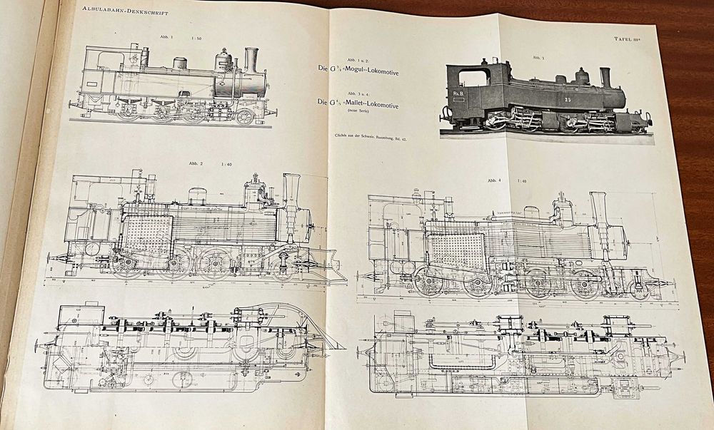 Comboios e Caminhos de Ferro- Projeto e construção do caminho de ferro Albula - Livro Raro