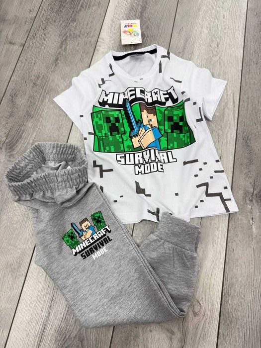Костюм  Minecraft  (футболка + штани) 4 різні моделі, розмір 98-140