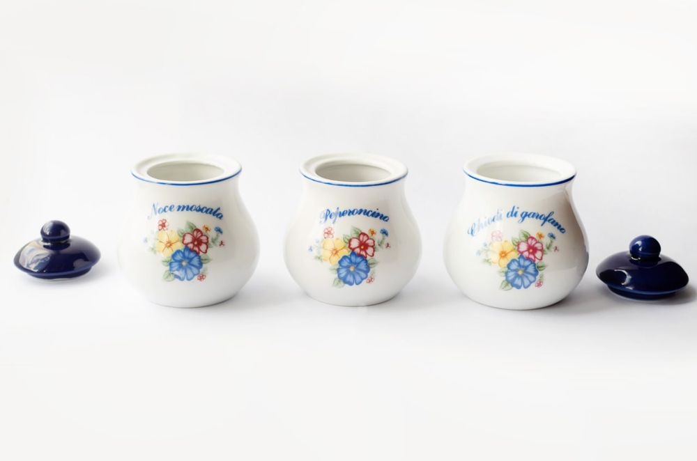 Вінтажна Італійська порцеляна з ручним розписом, спеції