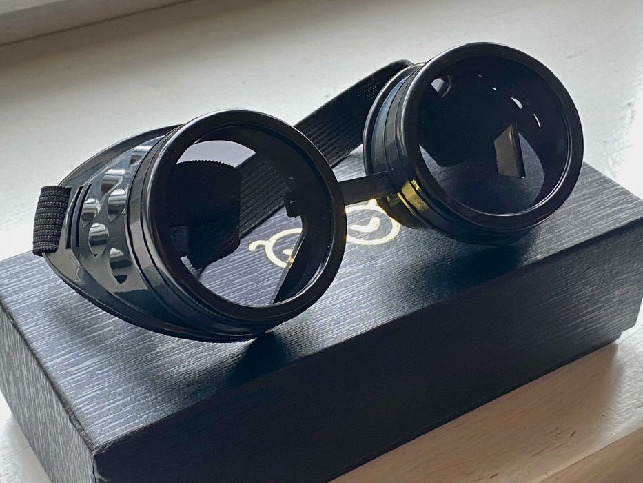 okulary steampunk cosplay retro