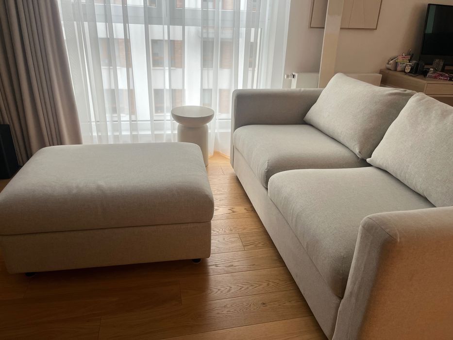Sofa Vimle Ikea 2 osobowa rozkładana + puf