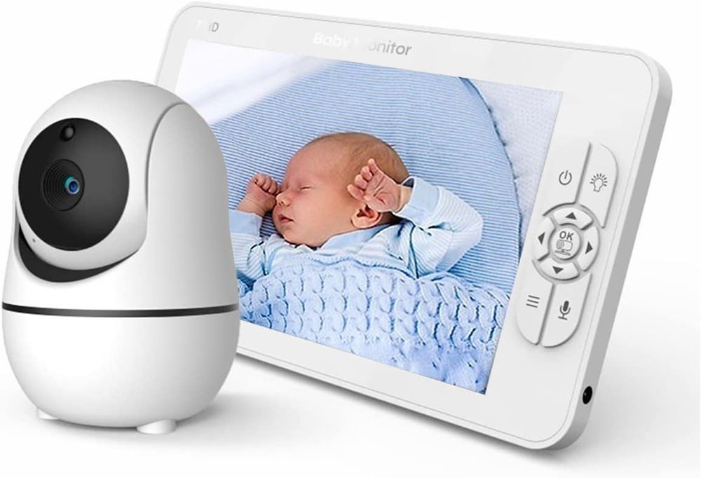 Видеоняня Baby Monitor SM 70 с большим дисплеем и поворотной камерой