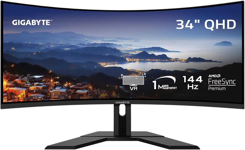 Monitor Gigabyte G34WQC A 34" Edge LED UQHD 144Hz Curvo