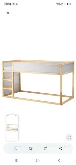 Rama łóżka KURA IKEA