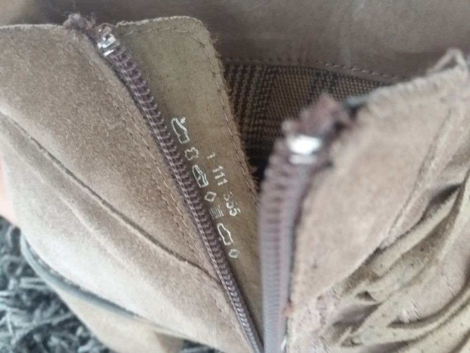 Skórzane botki rozm 41