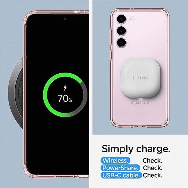 Etui Spigen Ultra Hybrid na Samsung Galaxy S23 - różowe