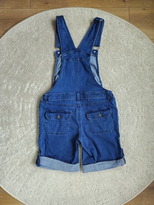 Ciążowe ogrodniczki jeansowe bpc bonprix mama szorty bermudy denim 36 / S