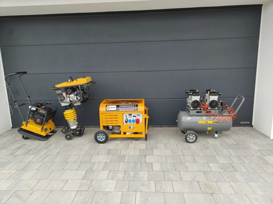 Zagęszczarka, stopa, agregat prądotwórczy, sprężarka itp.