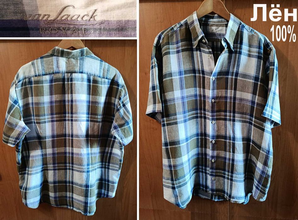 Лён. Hugo Вoss. Рolo Ralf Lauren. Massimo Dutti. р. XL.  Шикарная рубашка