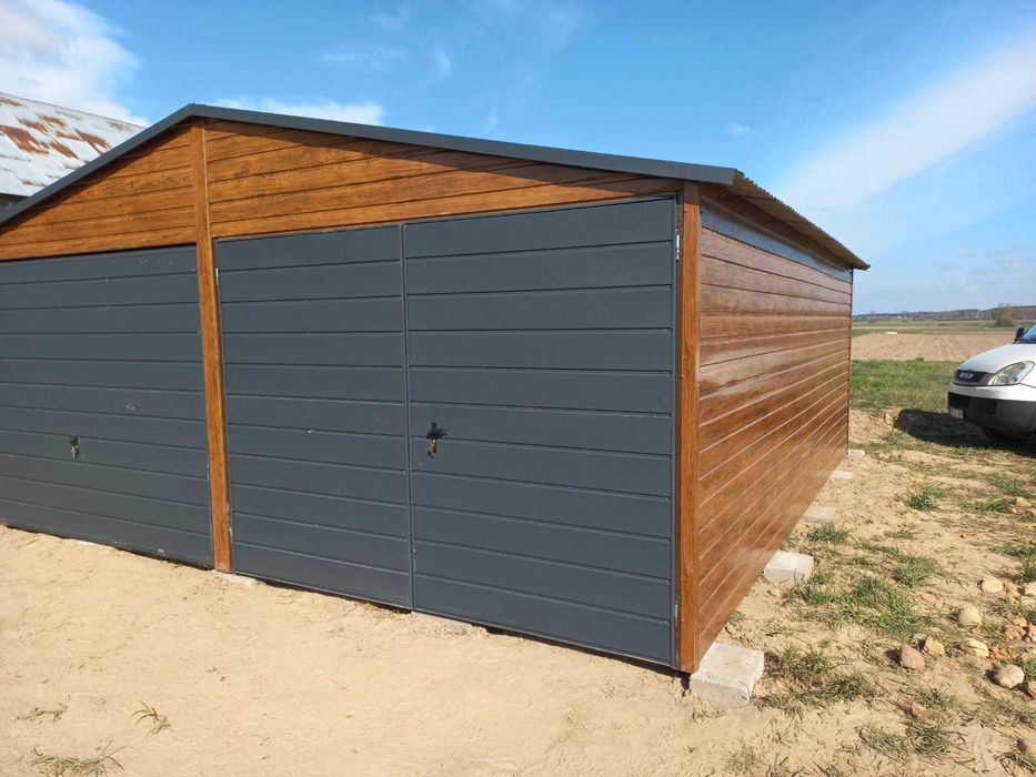 Garaż Blaszany 6m na 6m Premium Garaż blaszak Garaże blaszane 6x6 7x6 8x6 9x6 Producent !!!