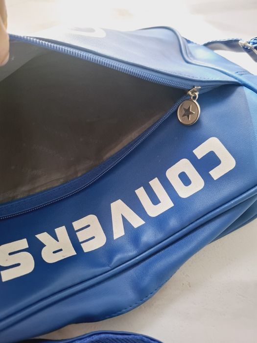 Torba listonoszka niebieska damska męska  A4 na ramię