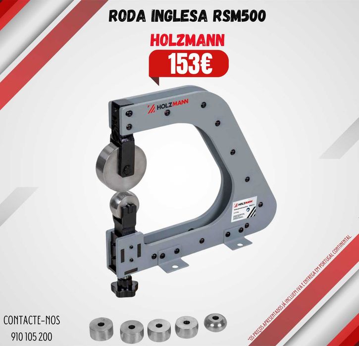 Roda Inglesa RSM500 HOLZMANN Espessura Máx. 1,2mm JL20