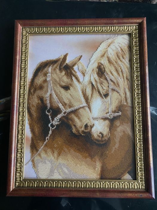 Картина бісером Коні