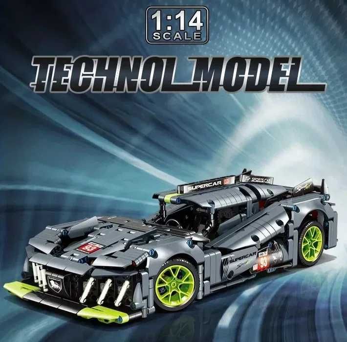 Klocki konstrukcyjne samochód Le Mans 9x8 1:14 PEUGEOT 1280 części