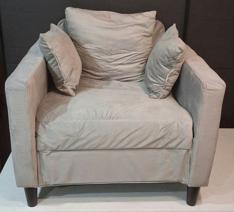 fotel sofa aksamitowa