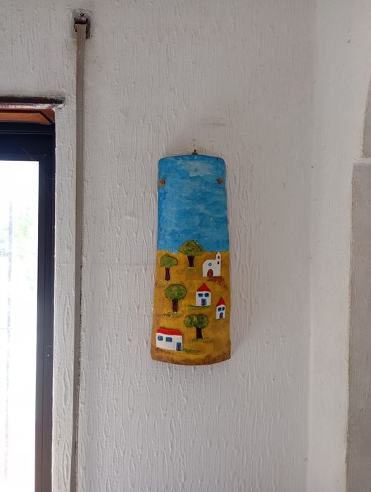 Telha Artesanal Decorativa - Feita à mão