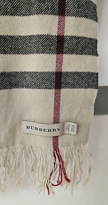 Burberry szal szalik 100% kaszmir piękny stylowy 100% oryginalny