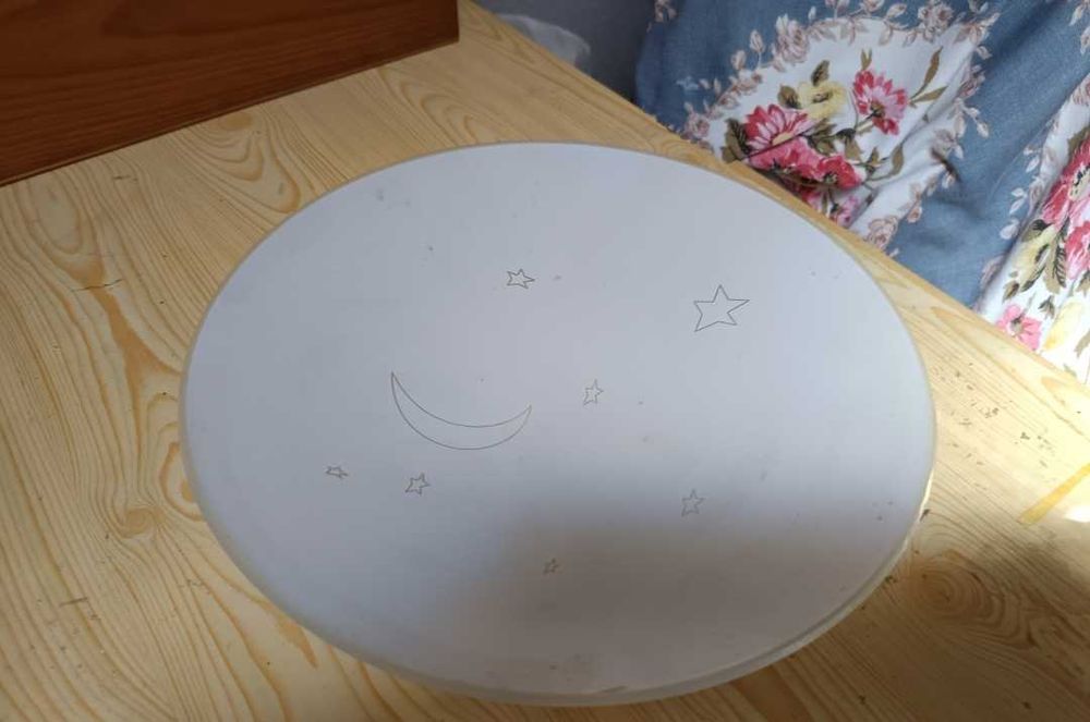 Cúpula de Vidro para Candeeiro de Teto - Com lua e estrelas64750739167873121
