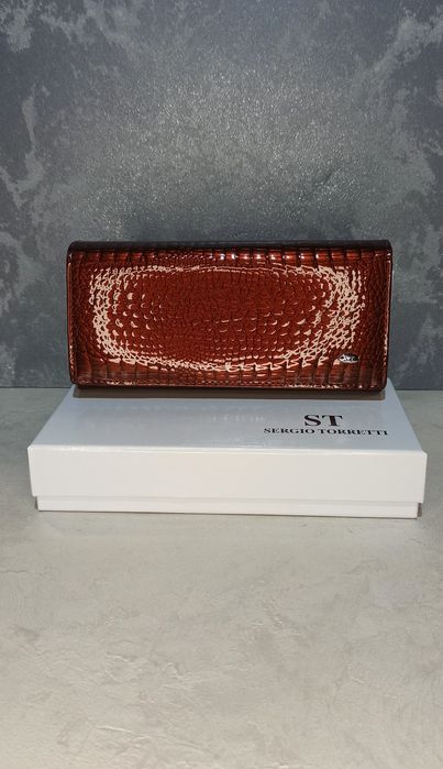 Кошелек женский лаковый ST гаманець жіночий шкіряний