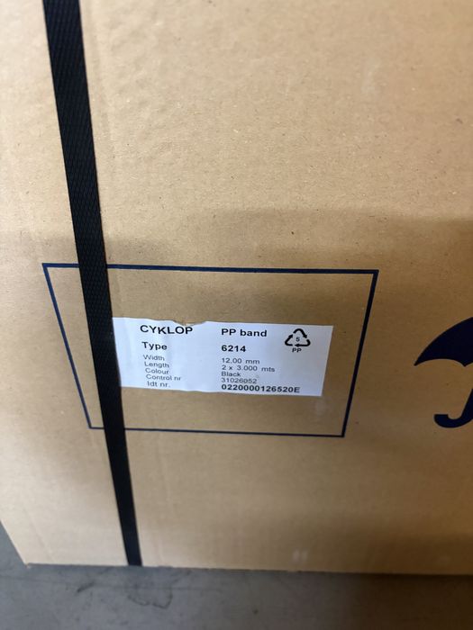 Taśma pp cyklop 12/073  2500 metr  gilza 20 cm do paskarek