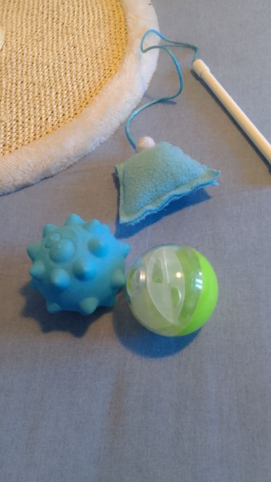 Arranhador/brinquedo interativo/bola snacks e mais 2 brinquedos s