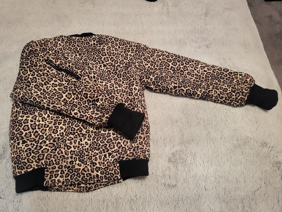 Ciepła kurtka jesienna panterka