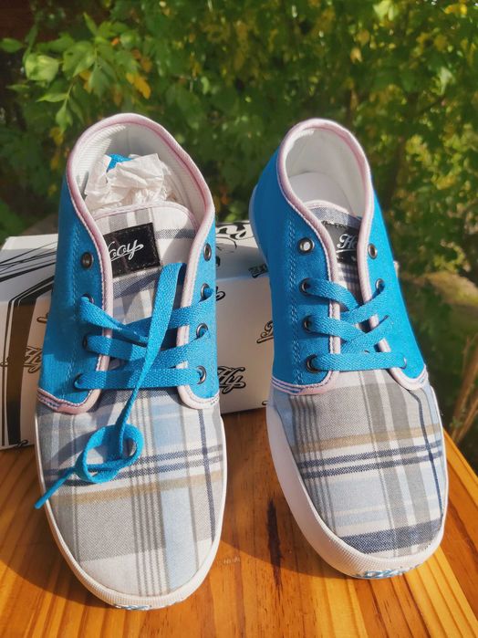 Trampki Hooy Verano r.39 Niebieskie z kratą #1