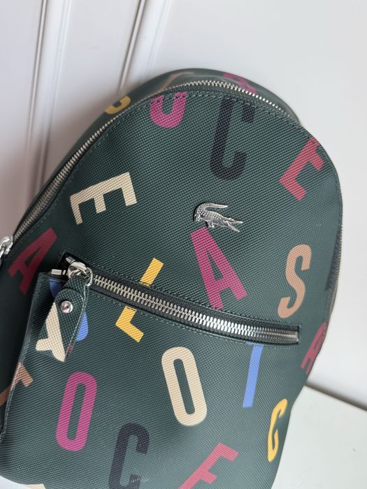 Женский зеленый оригинальный рюкзак Lacoste