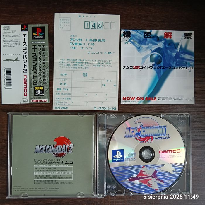 Ace Combat 2 PS1 Japonia CIB KOMPLET!