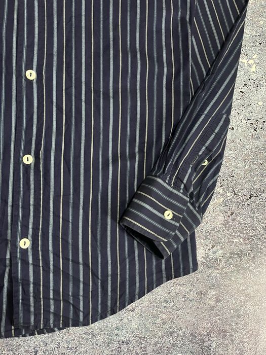 Синяя премиальная рубашка в полоску мужская Dolce Gabbana (Оригинал)