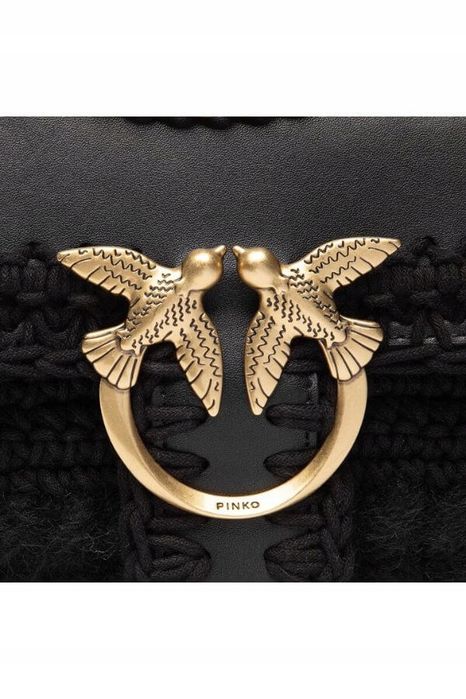 Torebka Pinko Love Classic Puff Crochet czarna