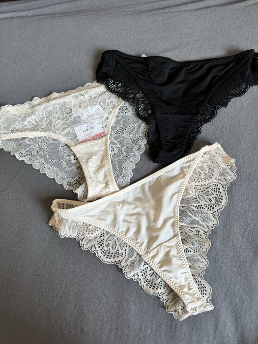 Zestaw nowych majtek typ brazyliany stringi Xs S