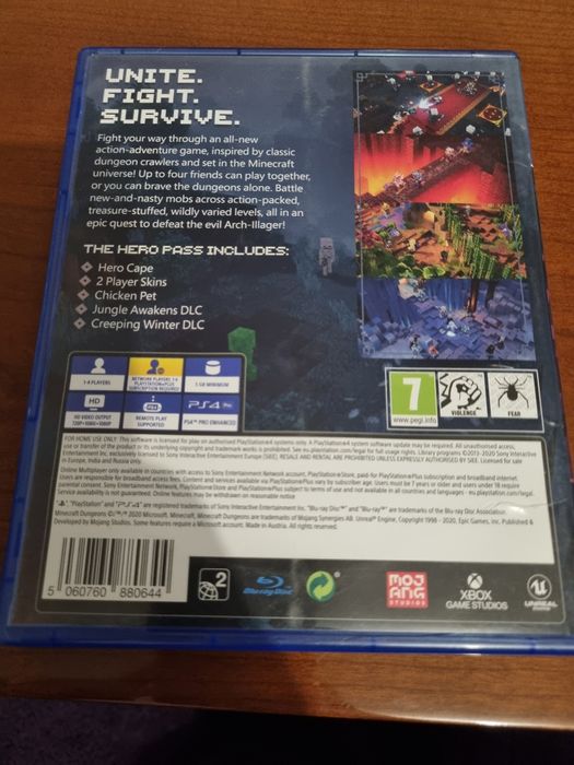 Jogo ps4 minecraft dungeons