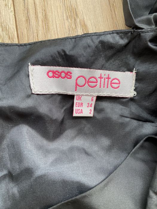 Asos sukienka czarna kokardy xs