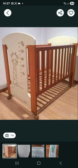 Berço Trama com desenho girafa