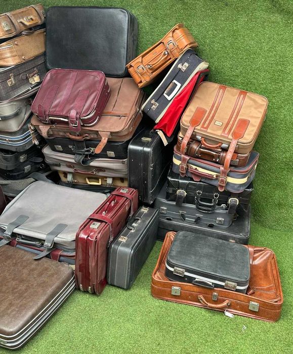 malas de viagem antigas, malas de mão, 41 unidades