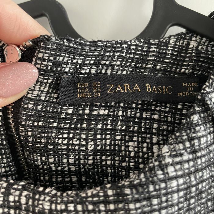 Zara basic elegancka bluzka w pepitke praca biuro xs