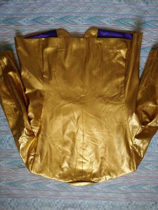 Косплей карнавальний піджак золотий з краваткою 2XL /3XL розмір