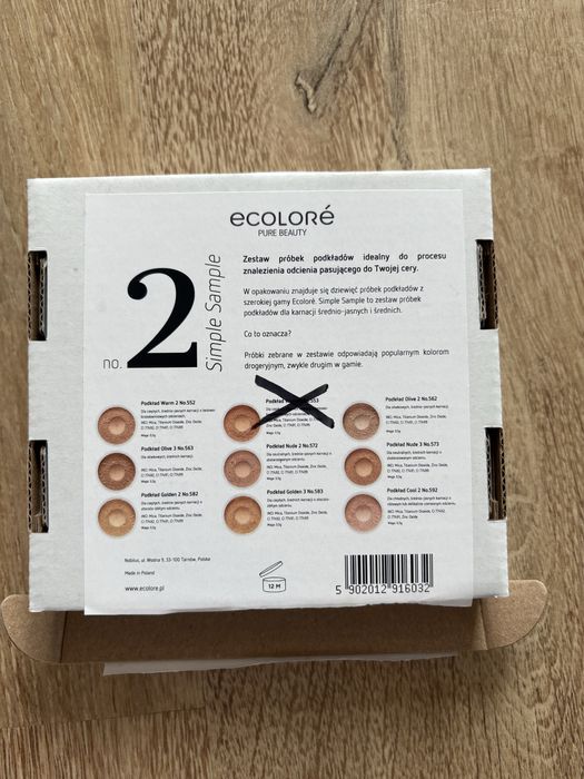 Ecolore zestaw próbek podkładów simple sample 2