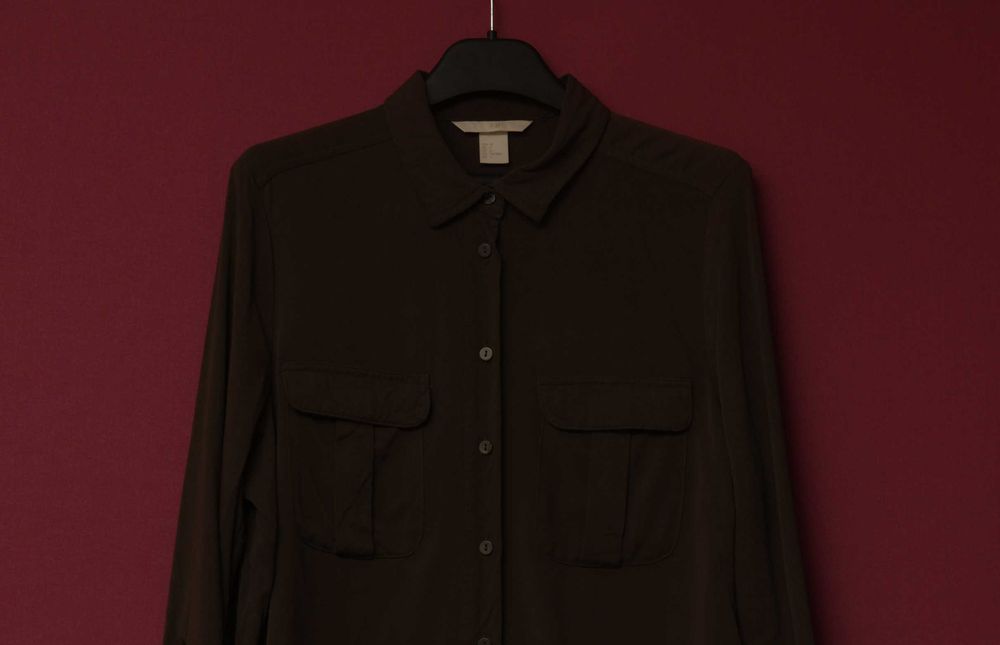 H&M 38 M рубашка-трансформер из вискозы