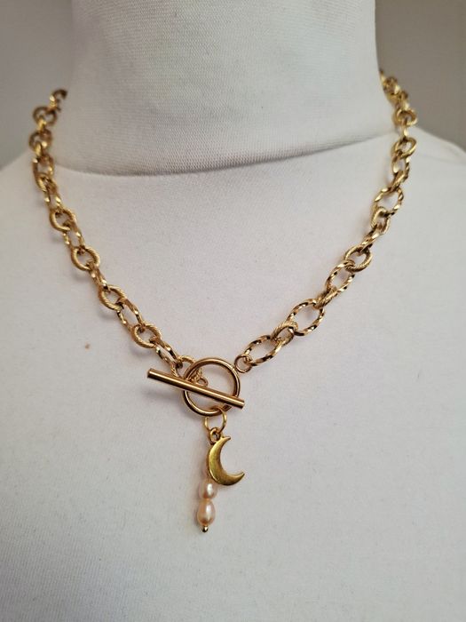 Naszyjnik handmade z naturalnych kamieni perły