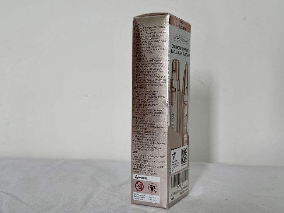 Тример для брів та видалення волосся VOGCREST VG-102 2-в-1 USB Rechargeable Gold
