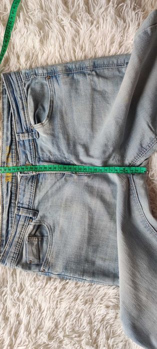 Spodnie damskie L jeans gumowany