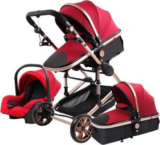 Wózek Dziecięcy 3 w 1, Wózek Dziecięcy Kombi - Magic ZC 518 Różowy