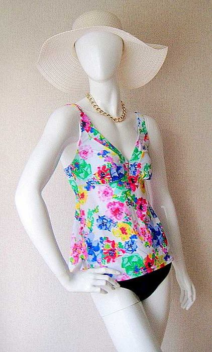 Strój Bikini Tankini M 38 75 B C Lascana kostium kąpielowy push up