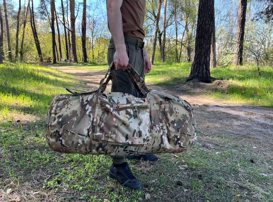 Сумка баул мультикам рюкзак тактичний військовий 110л для спорядження ЗСУ