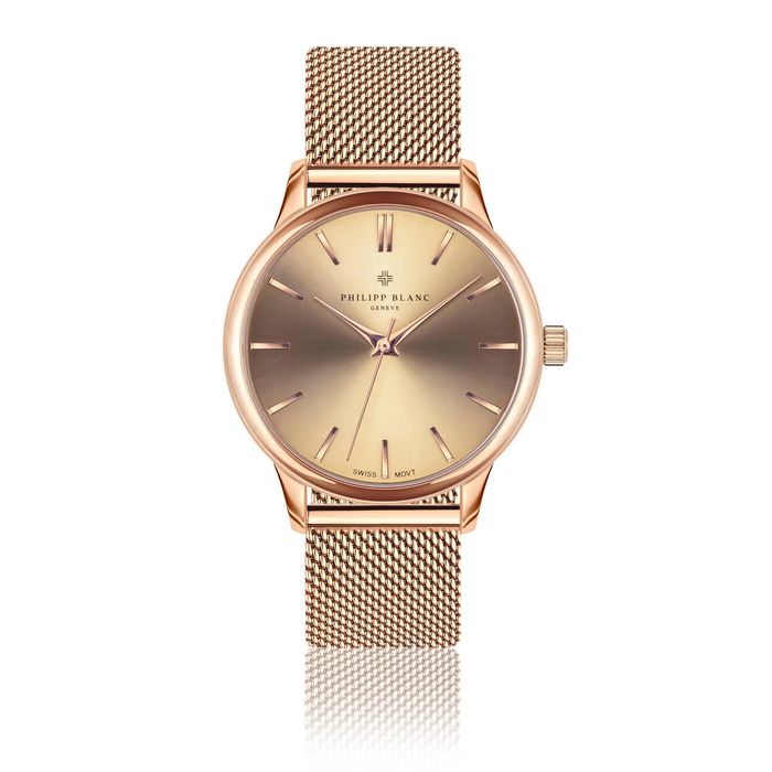 Zegarek Damski Lugano rose gold mesh