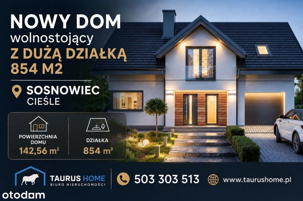 Nowy Dom Z Dużą Działką 854 M2- Sosnowiec Cieśle