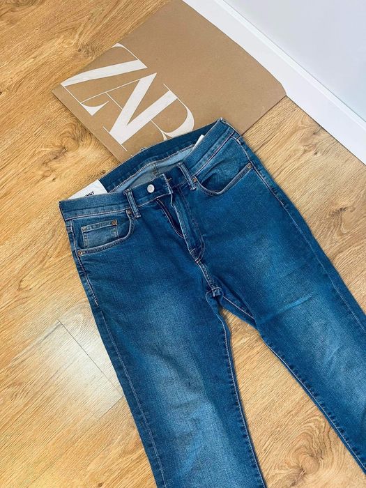 Meskie spodnie jeans skinny rurki M niebieskis