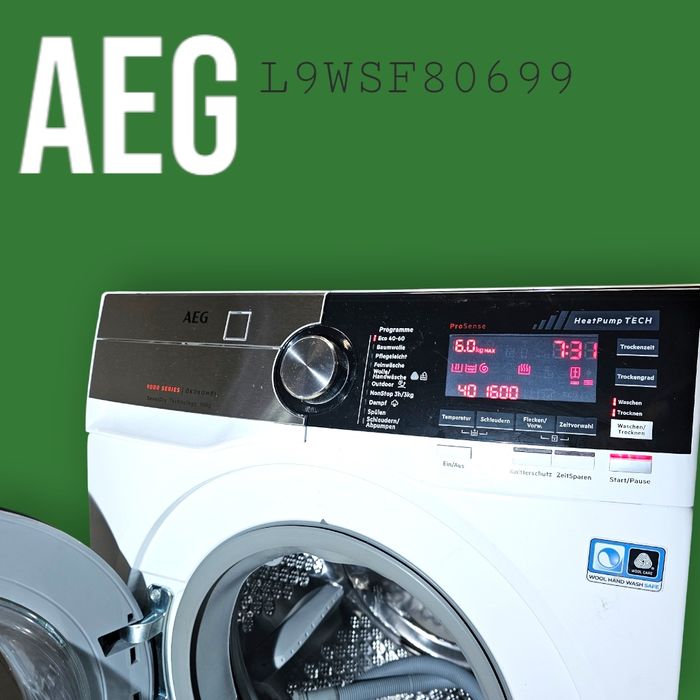 AEG L9WSF80699 – Pralko-suszarka 9/6 kg, 1600 obr. – POWYSTAWOWA